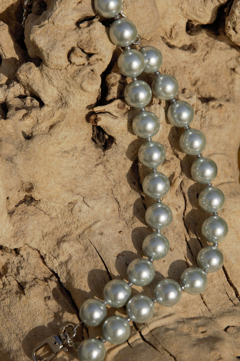 Grey pearl strands with silver clasps